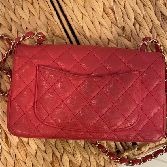 Authentic Chanel rectangle mini in dark pink - Picture 6 of 8